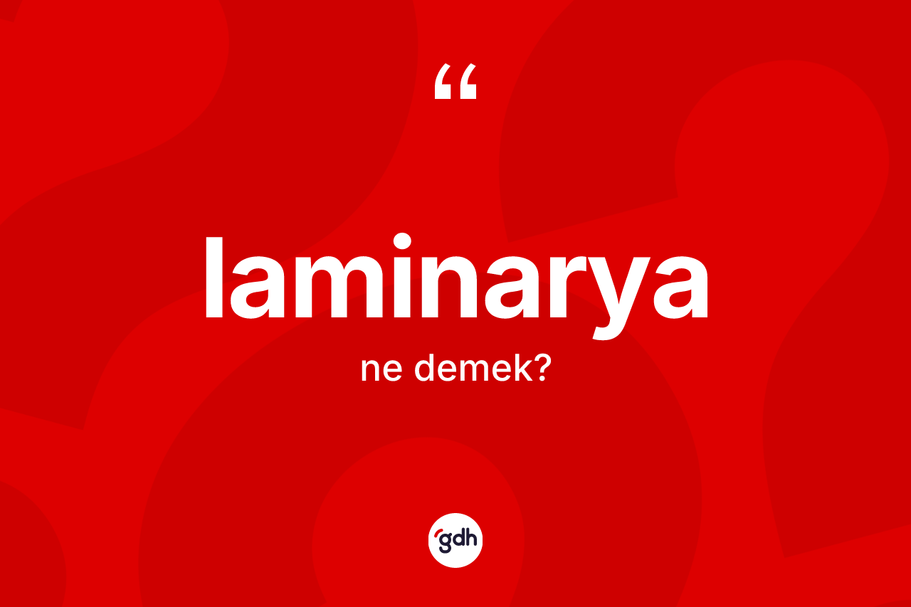Laminarya ne demek?