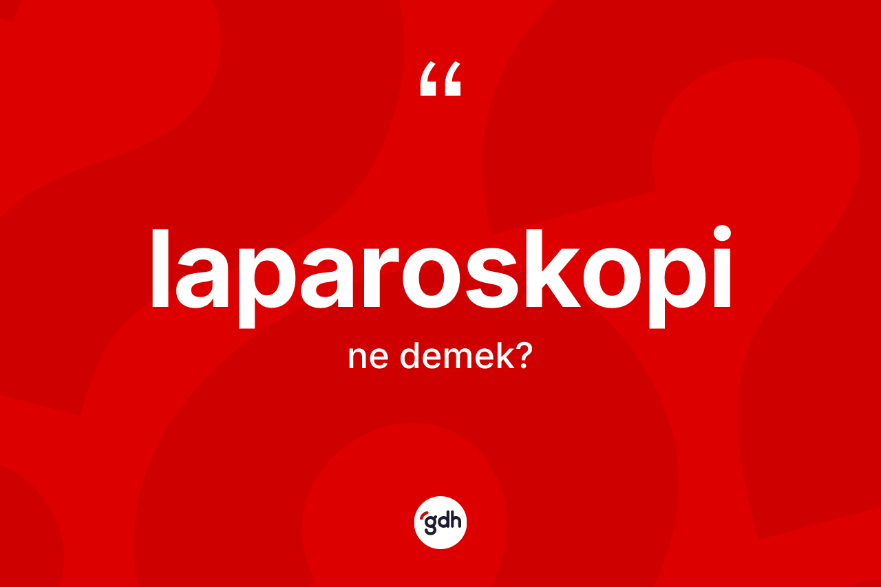 Laparoskopi ne demek?