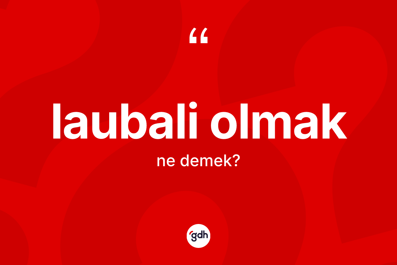 Laubali olmak ifadesinin anlamı nedir? Laubali olmak ifadesinin TDK anlamı nedir?