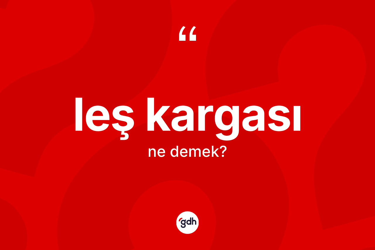 Leş kargası ne anlama gelir?