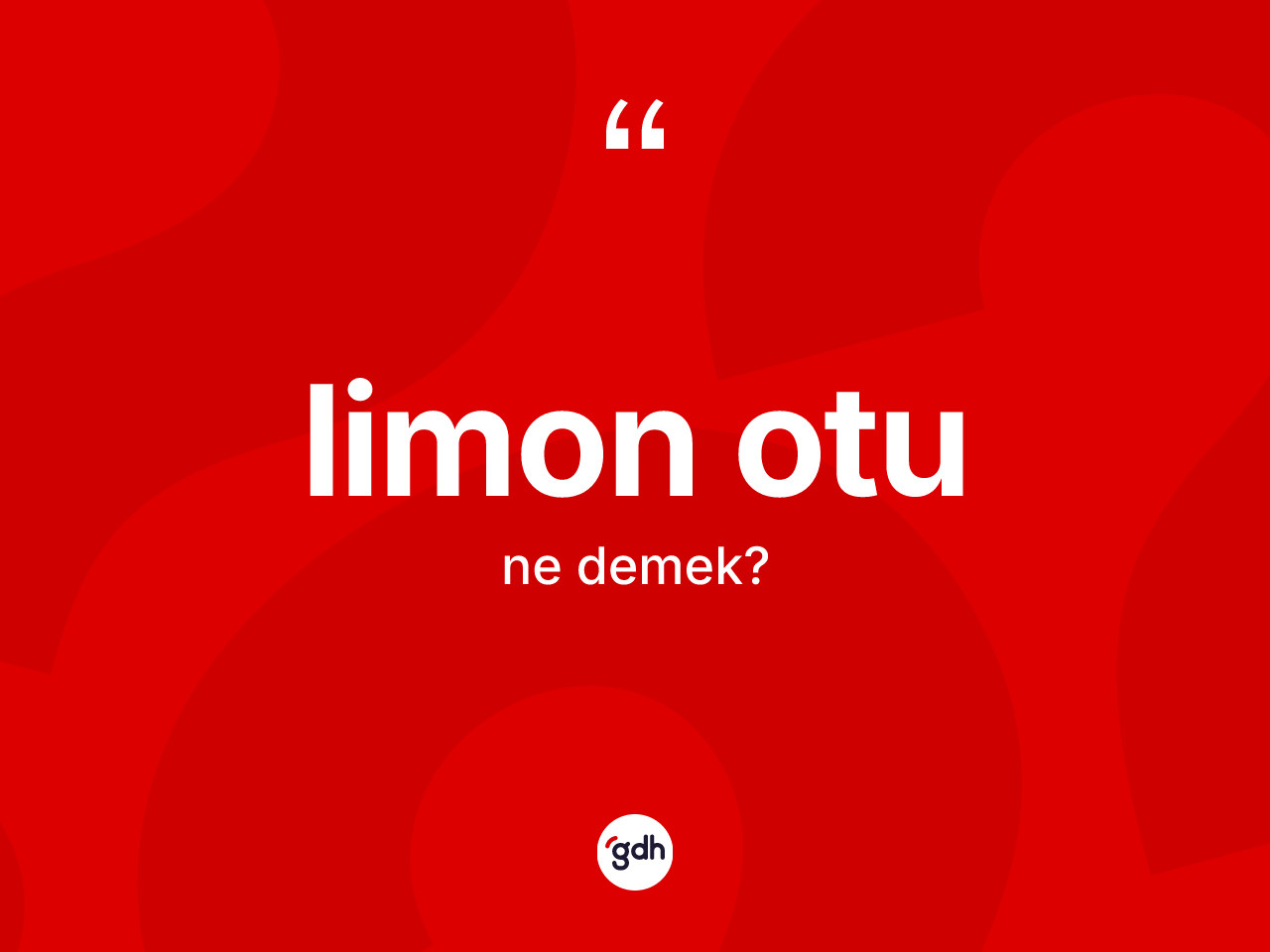Limon otu kelimesi ne anlama gelir? Limon otunun sözlükteki anlamı nedir?