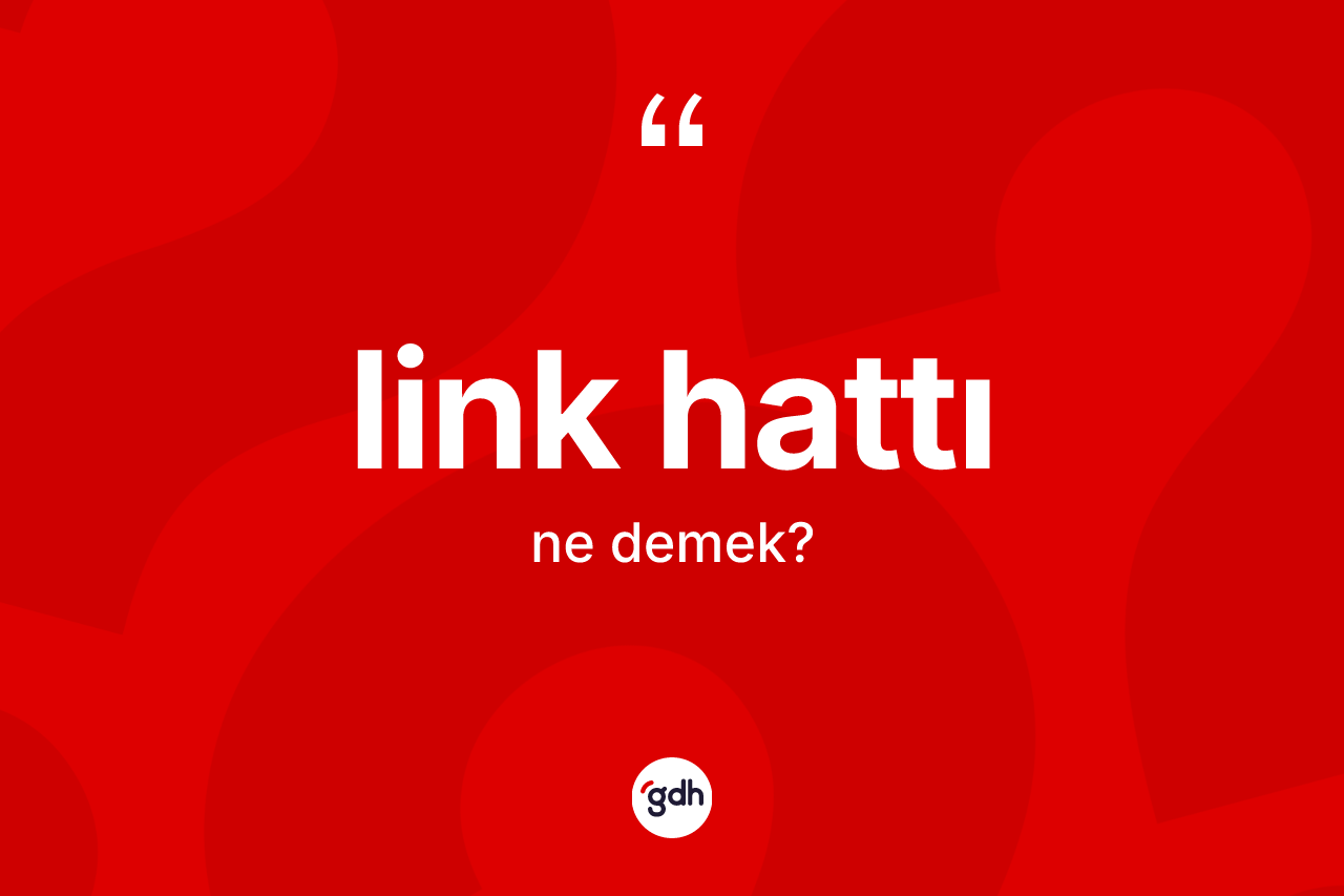 Link hattı kelimesinin tanımı nedir? Link hattı kelimesinin kaç farklı anlamı var?