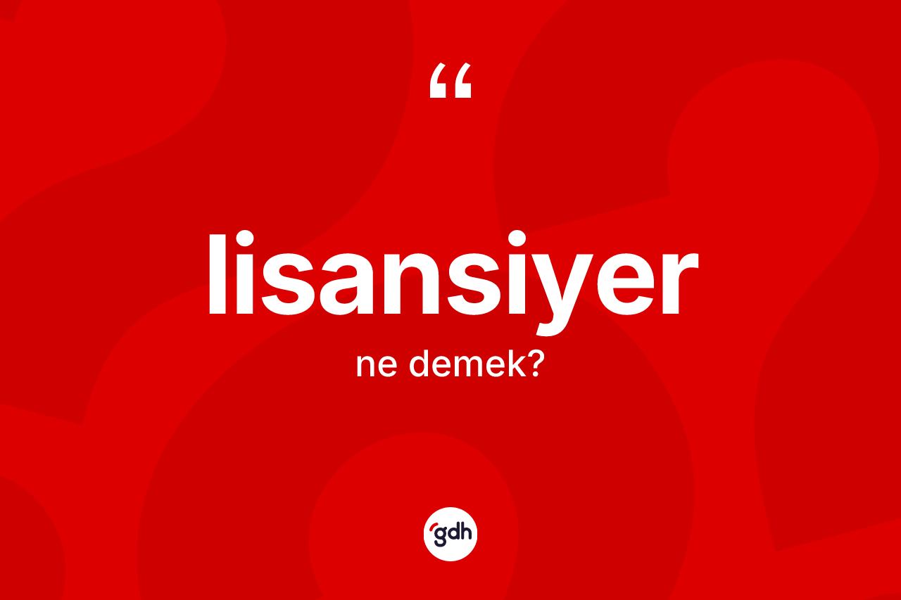 Lisansiyer kelimesinin anlamı nedir? Lisansiyer kelimesinin kaç farklı anlamı var?