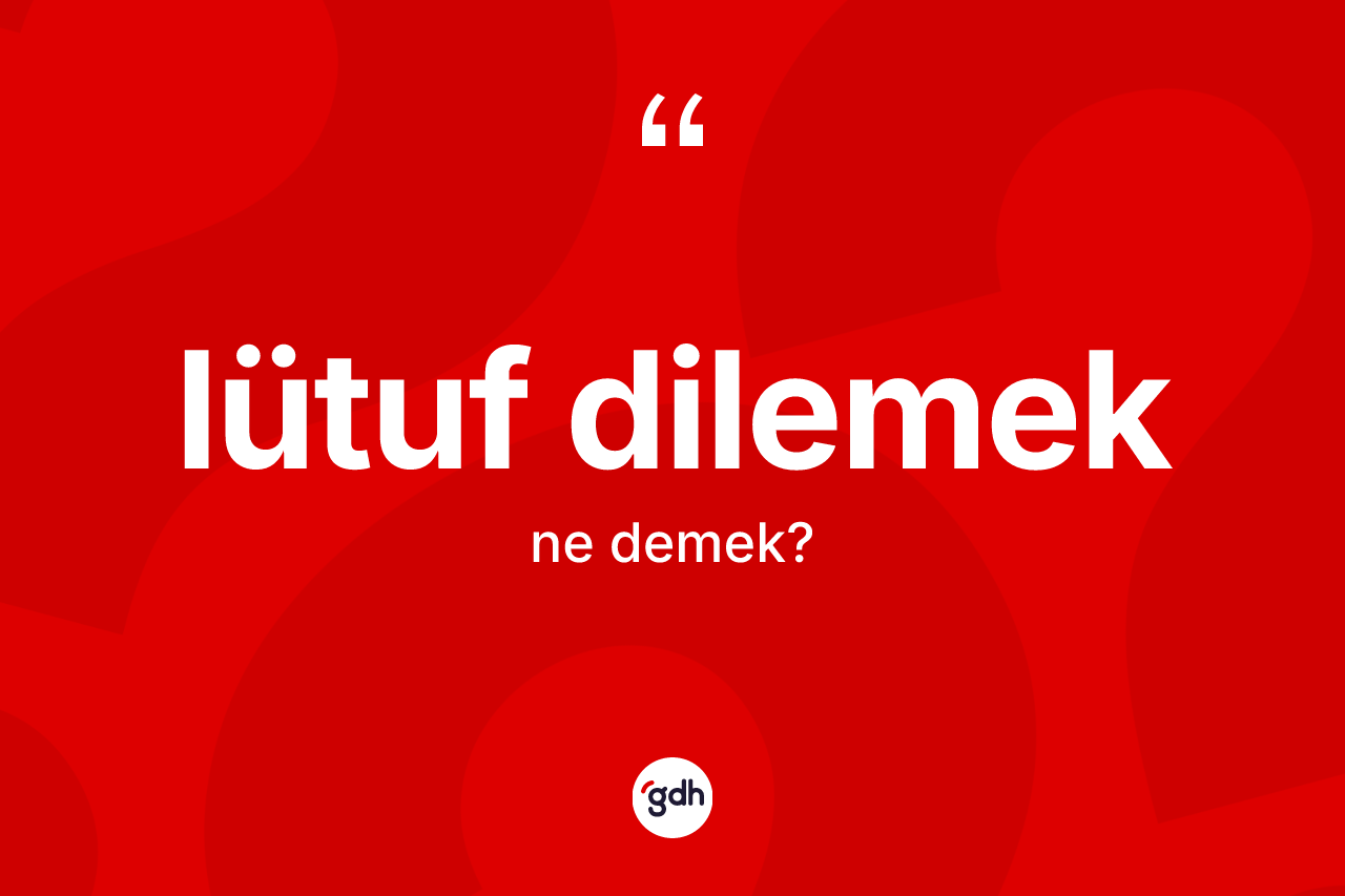 Lütuf dilemek ifadesinin kısaca anlamı nedir?