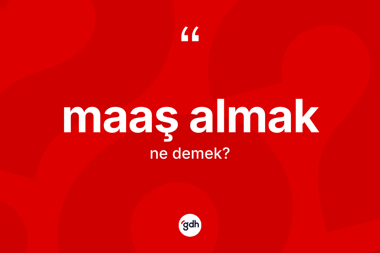 Maaş almak ifadesinin kısaca anlamı nedir? Maaş almak ifadesinin kaç farklı anlamı var?