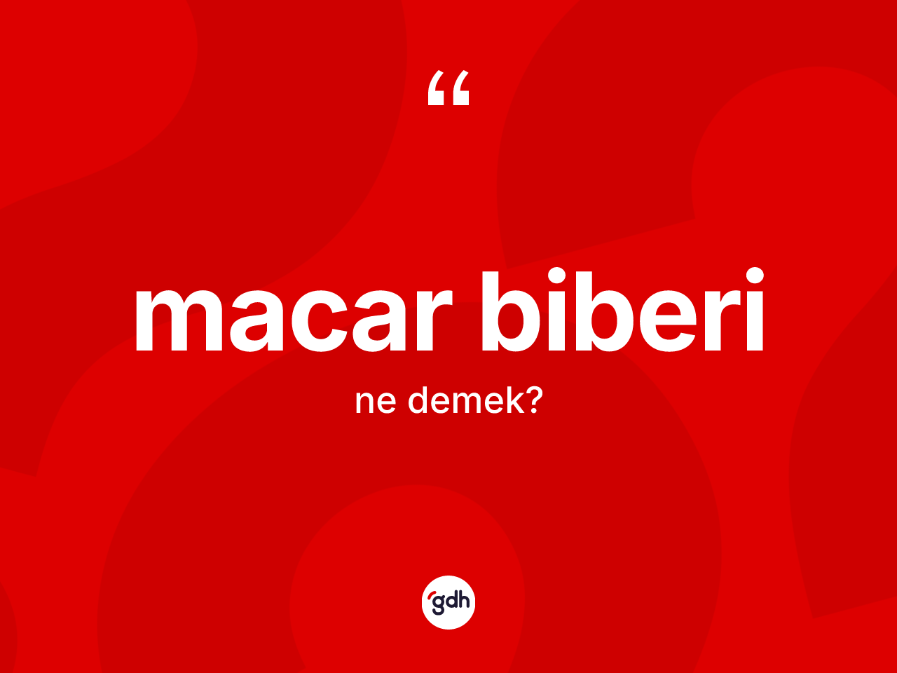 Macar biberi kelimesinin tanımı nedir? Macar biberinin TDK'ya göre anlamı nedir?