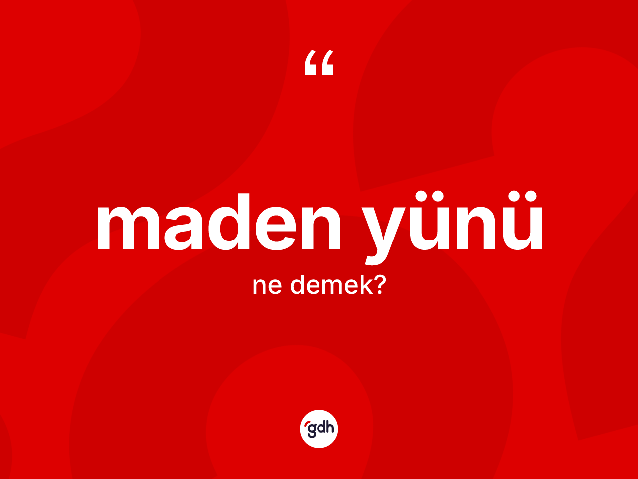 Maden yünü kelimesinin tanımı nedir? Maden yünü kelimesinin kaç farklı anlamı var?