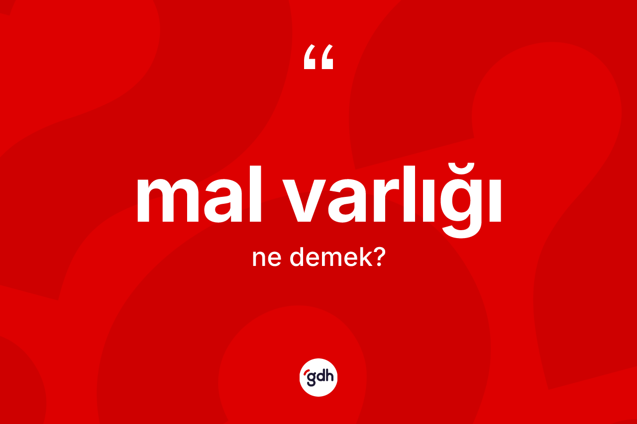 Mal varlığı kelimesinin anlamı nedir? Mal varlığının halk arasındaki kullanımı nasıldır?