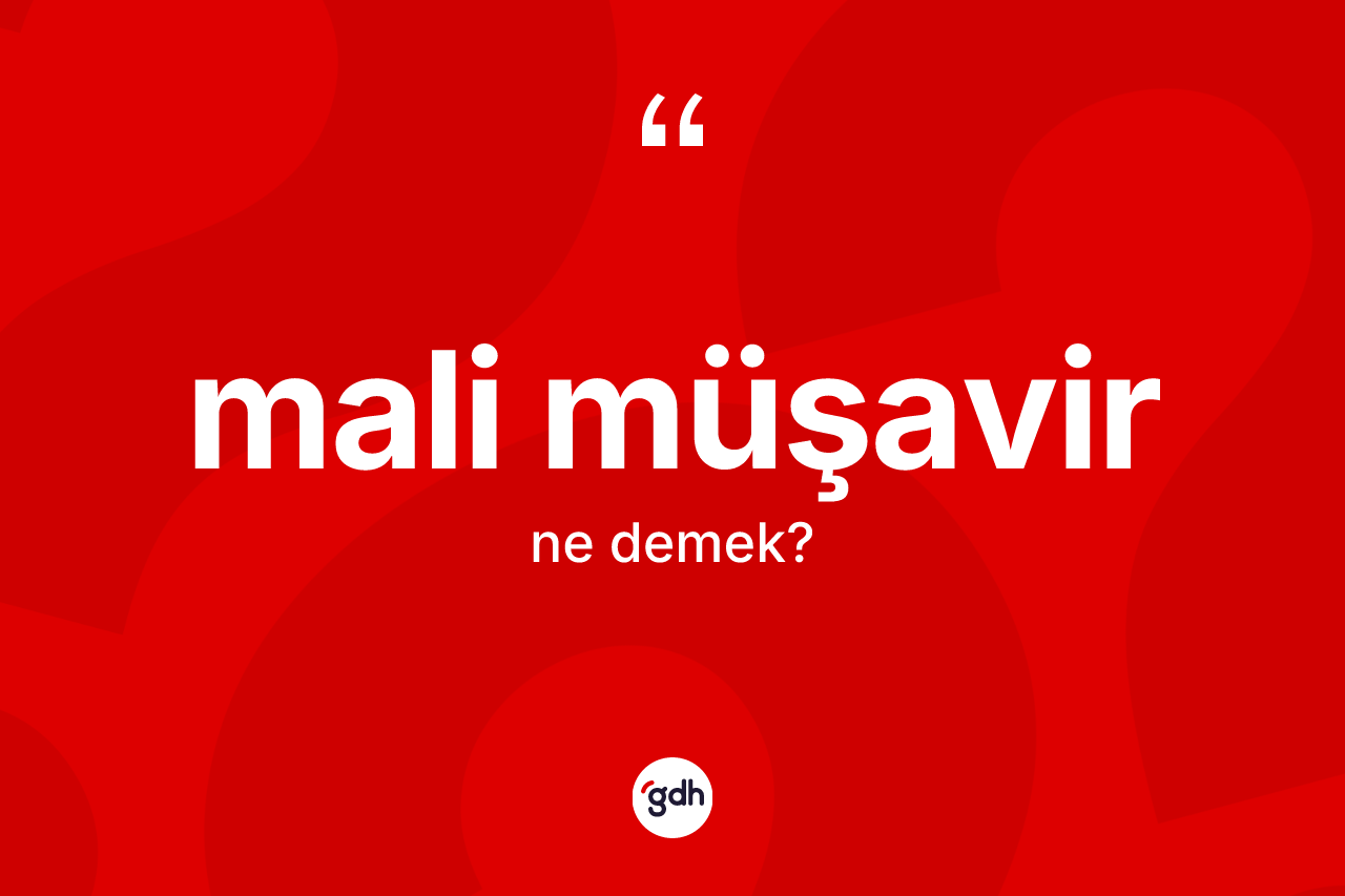 Mali müşavir kelimesinin anlamı nedir?