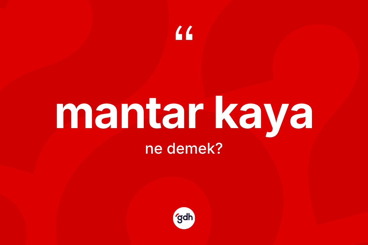 Mantar kaya kelimesi ne anlama gelir? Mantar kayanın TDK'ya göre anlamı nedir?