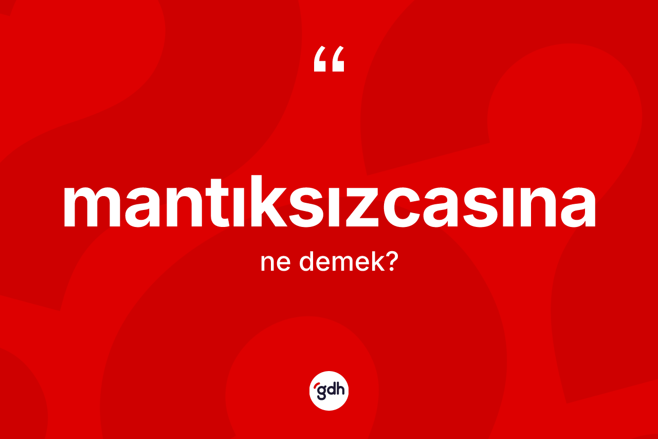 Mantıksızcasına kelimesinin anlamı nedir? Mantıksızcasınanın TDK'ya göre anlamı nedir?