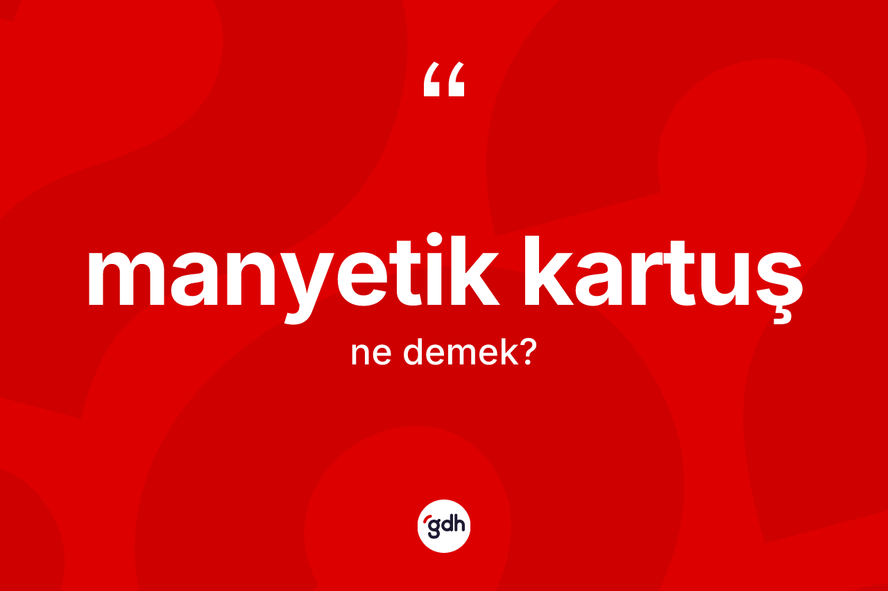 Manyetik kartuş ne anlama gelir?