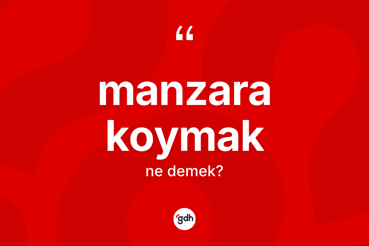 Manzara koymak ne demektir? Manzara koymak sözü hangi durumlarda kullanılır?