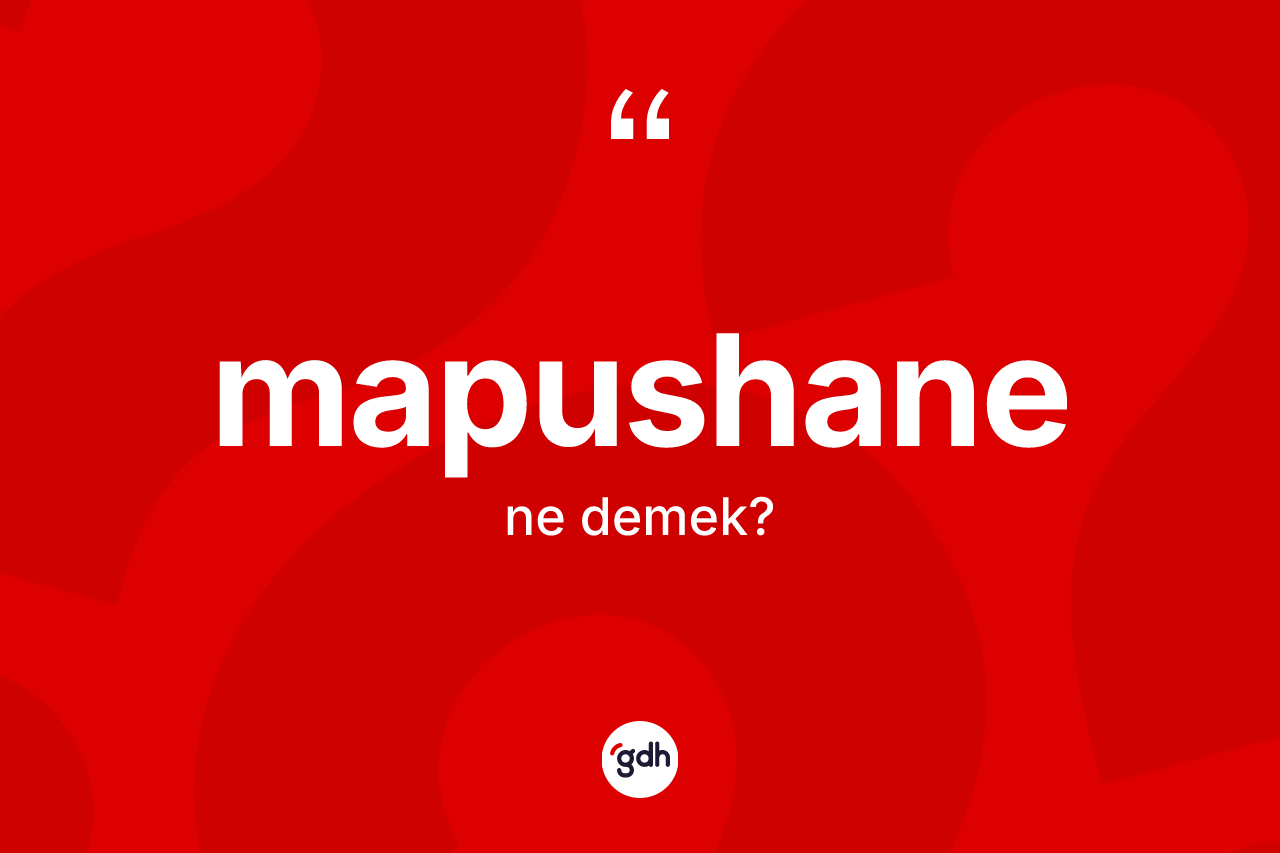 Mapushane kelimesinin anlamı nedir? Mapushane kelimesinin özellikleri nelerdir?