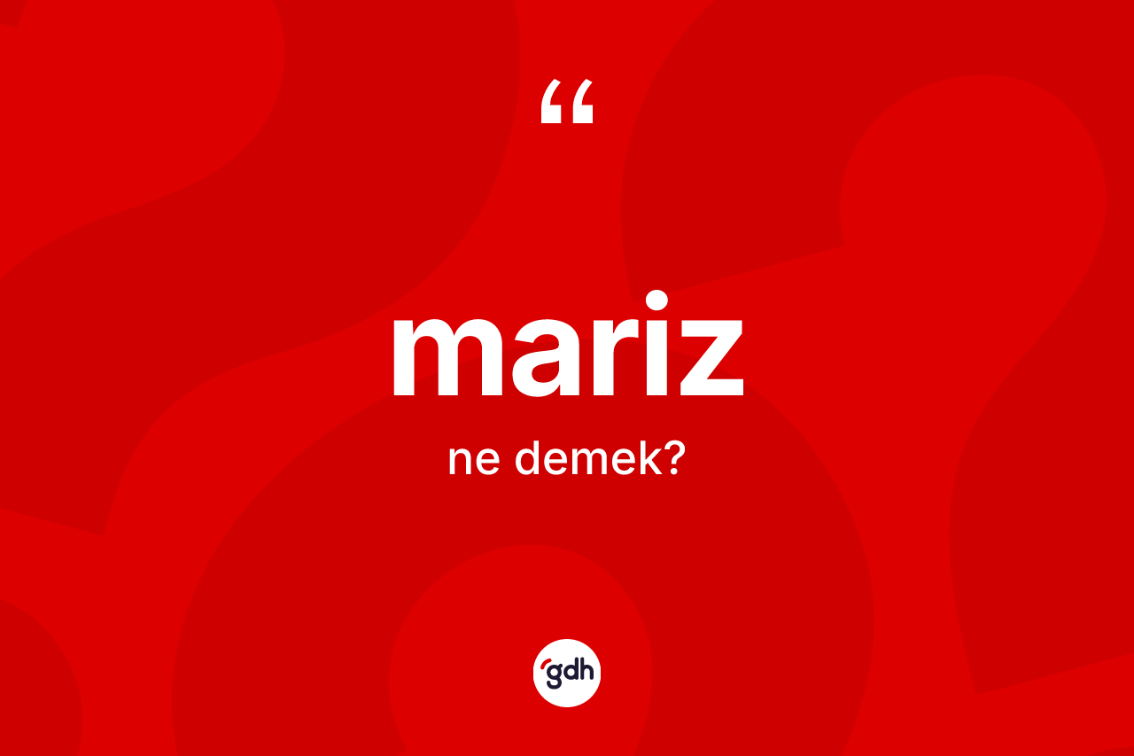 Mariz kelimesinin anlamı nedir? Marizin kısaca tanımı nedir?