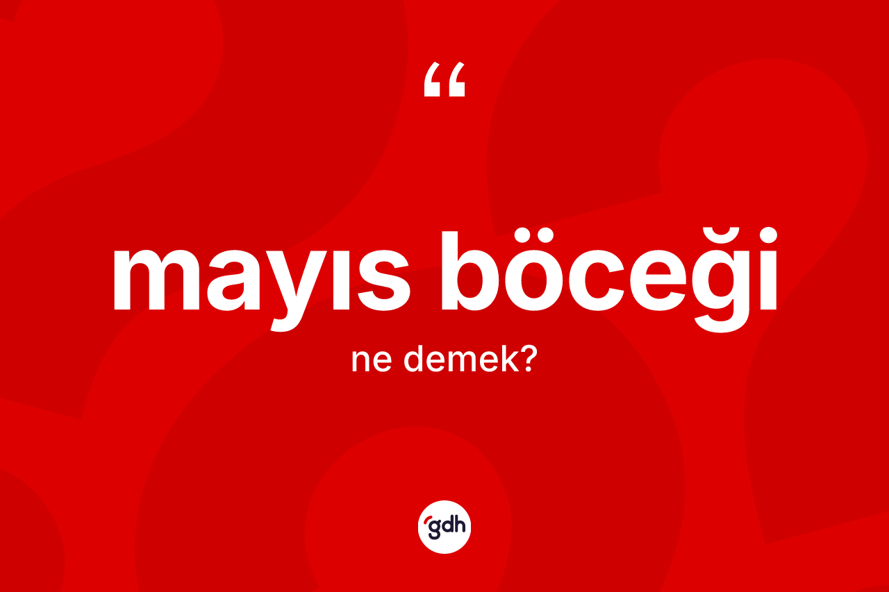 Mayıs böceği kelimesi ne anlama gelir?