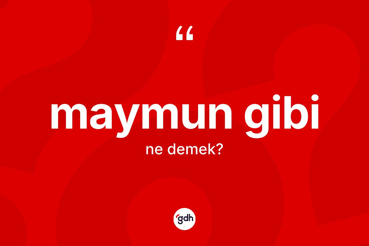 Maymun gibi ifadesinin sözlükteki anlamı nedir?