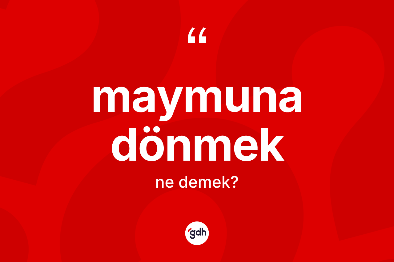 Maymuna dönmek ifadesinin sözlükteki anlamı nedir?
