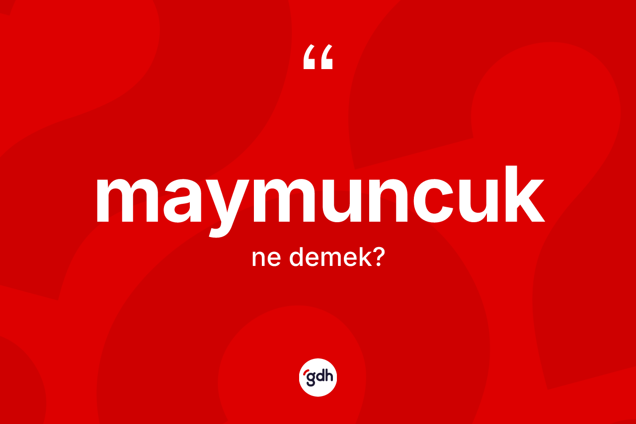 Maymuncuk kelimesi ne demek?