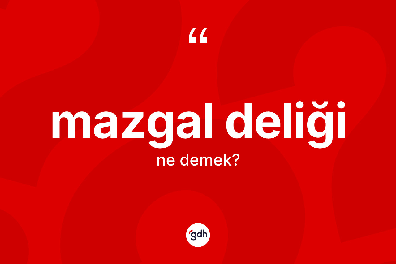 Mazgal deliği  ne demek? Mazgal deliği  kelimesinin TDK anlamı nedir?