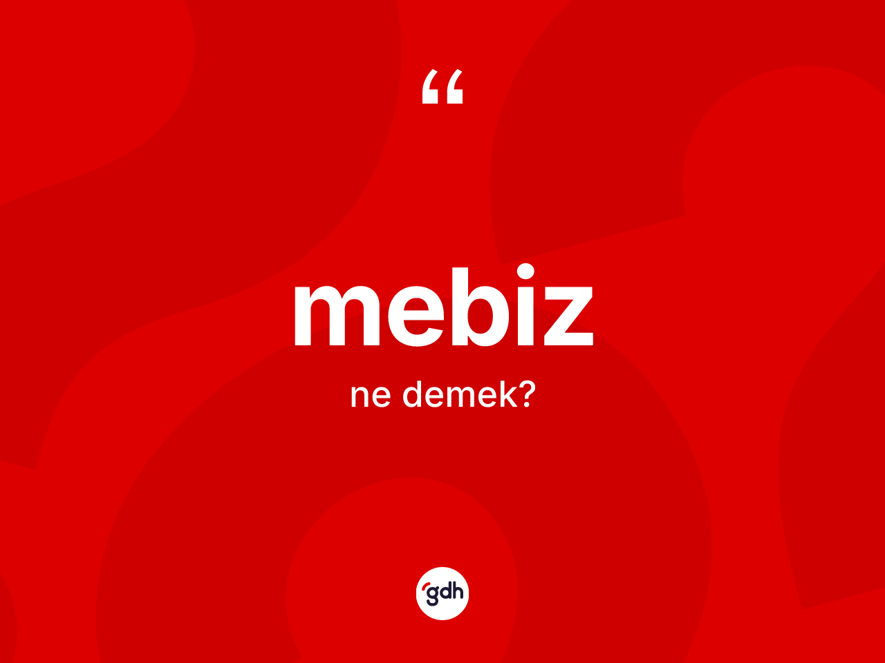 Mebiz kelimesi ne anlama gelir? Mebiz kelimesinin TDK'ya göre açıklaması nedir?