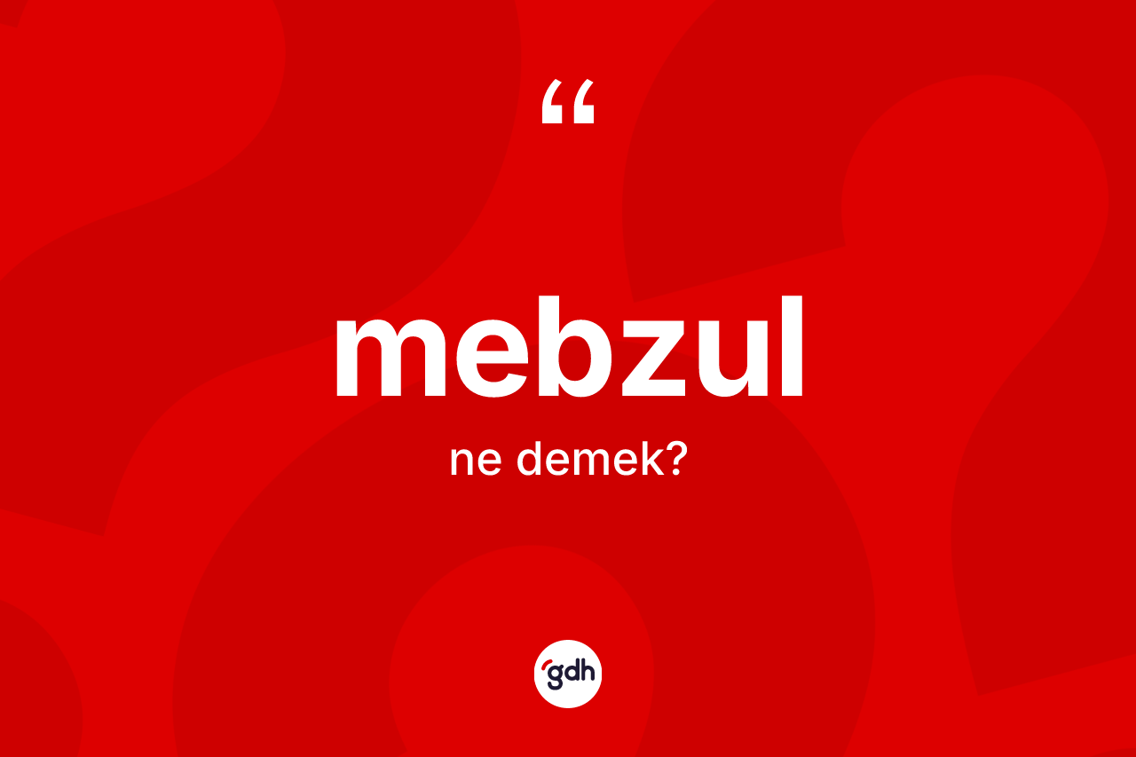 Mebzul kelimesinin sözlükteki tanımı nedir? Mebzulun TDK'ya göre anlamı nedir?