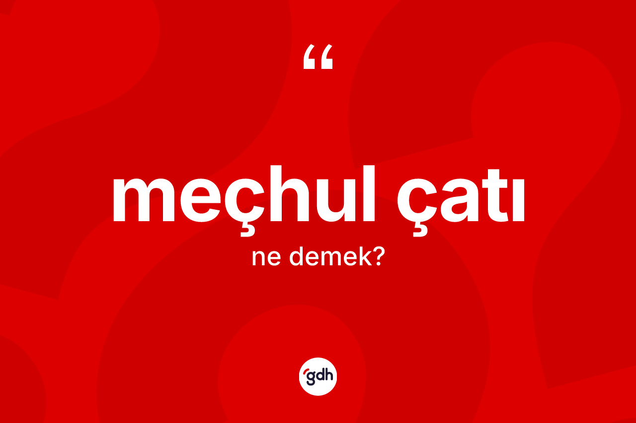 Meçhul çatı  kelimesinin tanımı nedir?