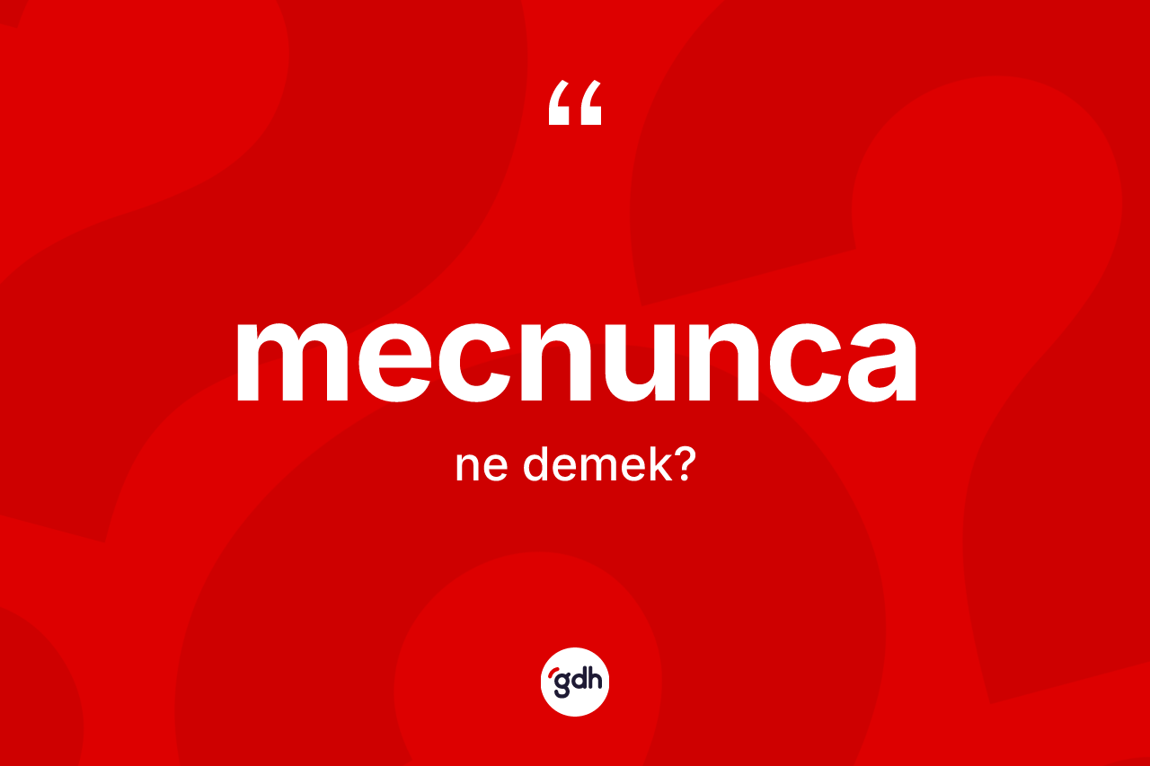 Mecnunca kelimesinin anlamı nedir?