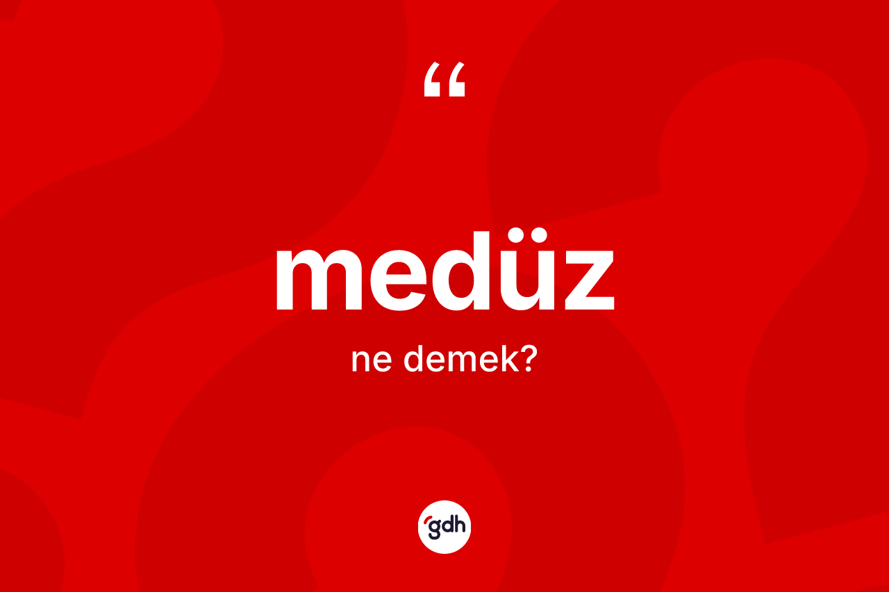Medüz kelimesinin anlamı nedir? Medüzün TDK'ya göre anlamı nedir?