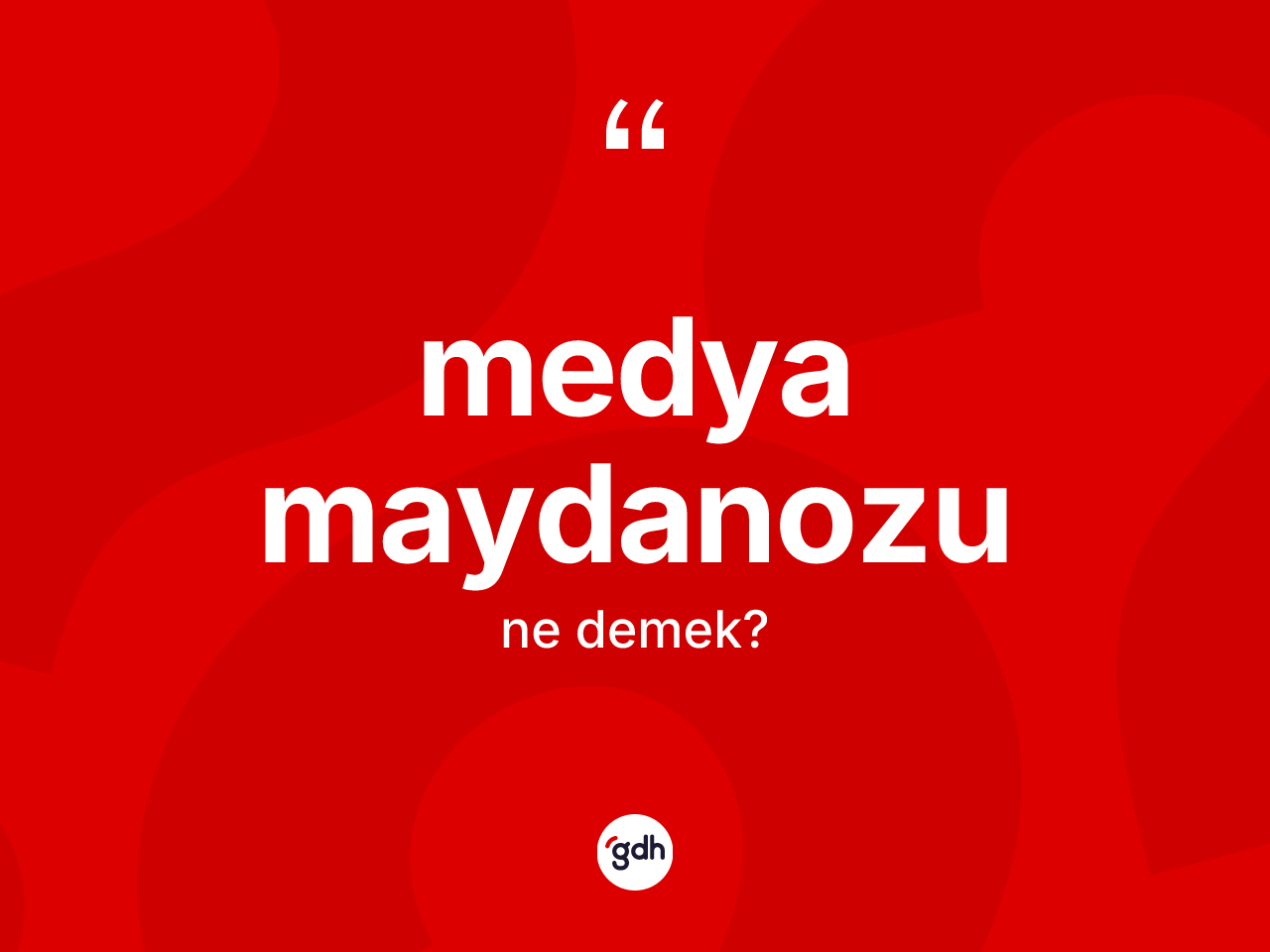 Medya maydanozu ne demek? Medya maydanozu kelimesinin TDK anlamı nedir?