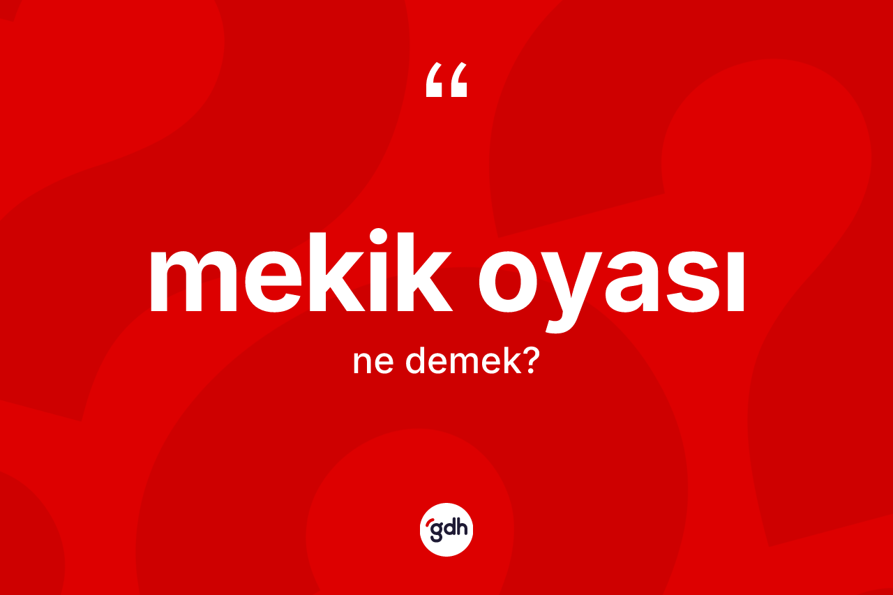 Mekik oyası kelimesinin sözlükteki tanımı nedir? Mekik oyasının TDK'ya göre anlamı nedir?