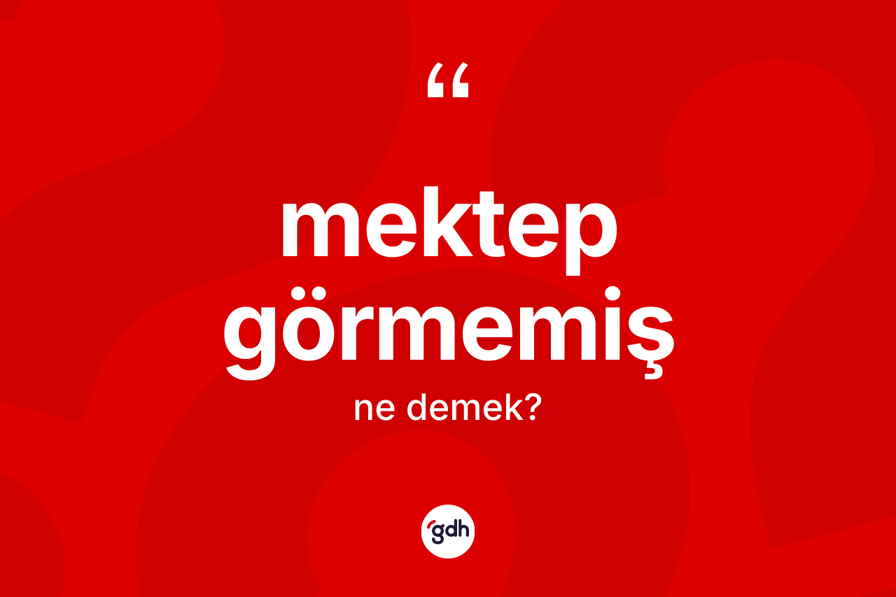 Mektep görmemiş ifadesinin sözlükteki anlamı nedir?