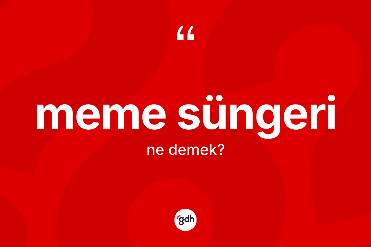 Meme süngeri ne anlama gelir? Meme süngerinin TDK'ya göre anlamı nedir?