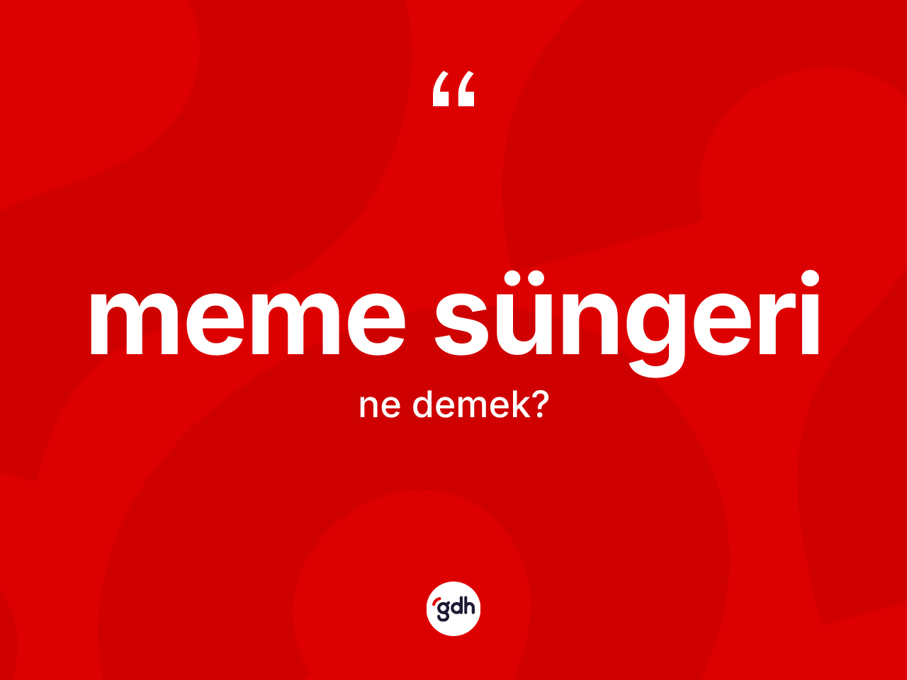 Meme süngeri ne anlama gelir? Meme süngerinin TDK'ya göre anlamı nedir?