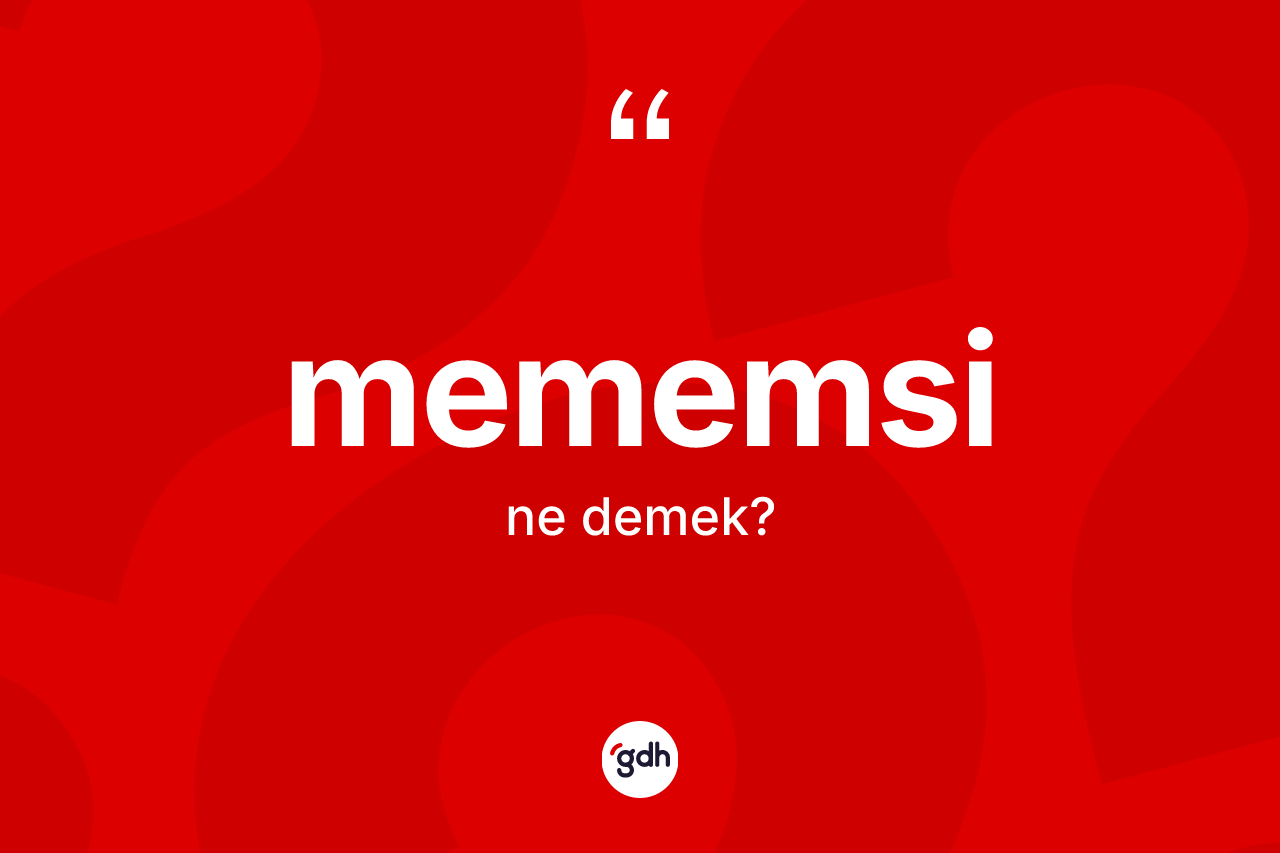 Mememsi kelimesinin tanımı nedir? Mememsinin TDK'ya göre anlamı nedir?