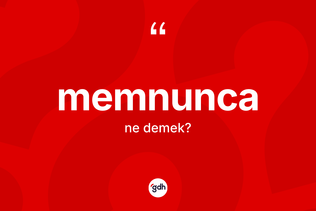 Memnunca kelimesi ne anlama gelir? Memnuncanın kısaca tanımı nedir?
