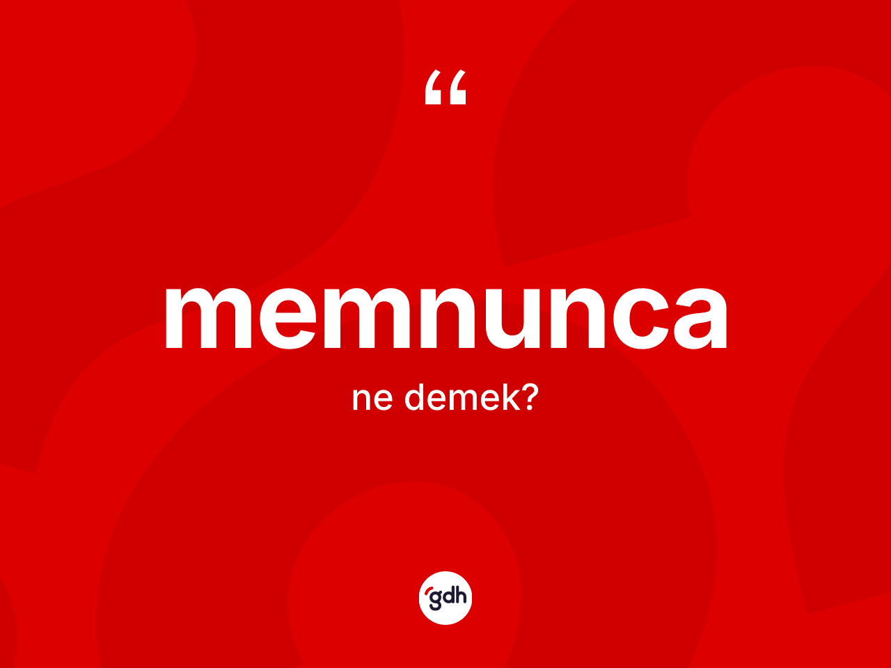 Memnunca kelimesi ne anlama gelir? Memnuncanın kısaca tanımı nedir?