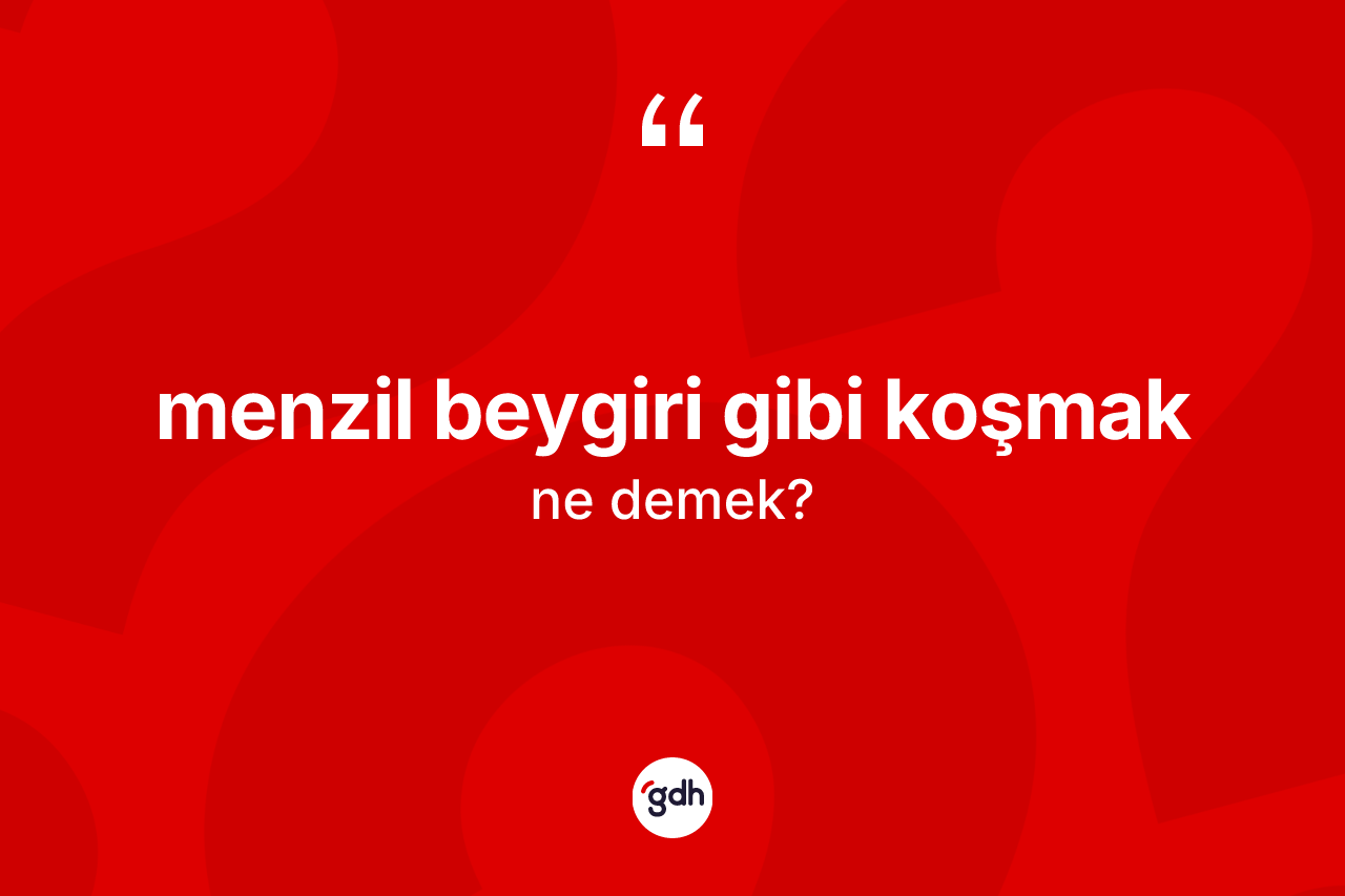 Menzil beygiri gibi koşmak  ifadesinin kısaca anlamı nedir? Menzil beygiri gibi koşmak  ifadesinin kaç farklı anlamı var?