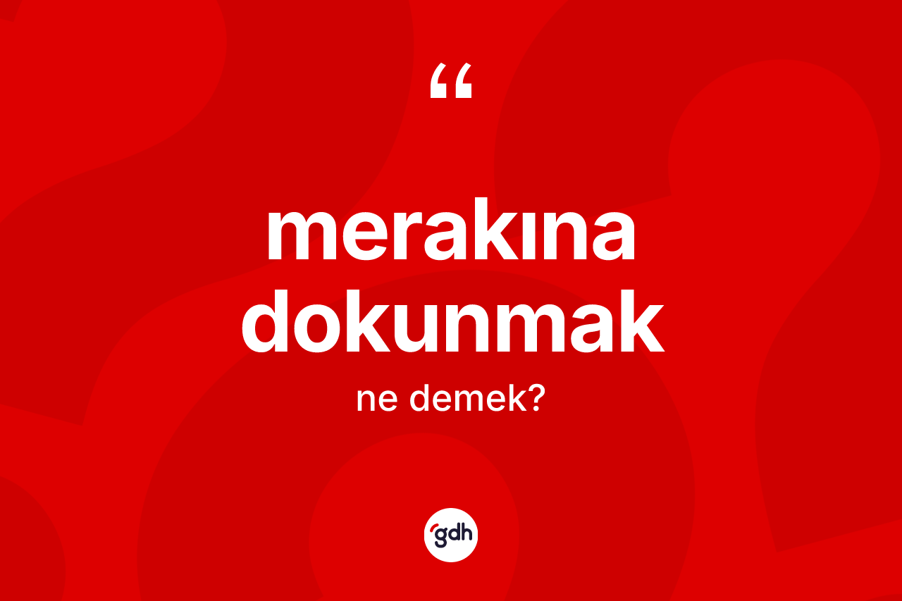 Merakına dokunmak ne demek? Merakına dokunmak sözünün TDK'ya göre anlamı nedir?