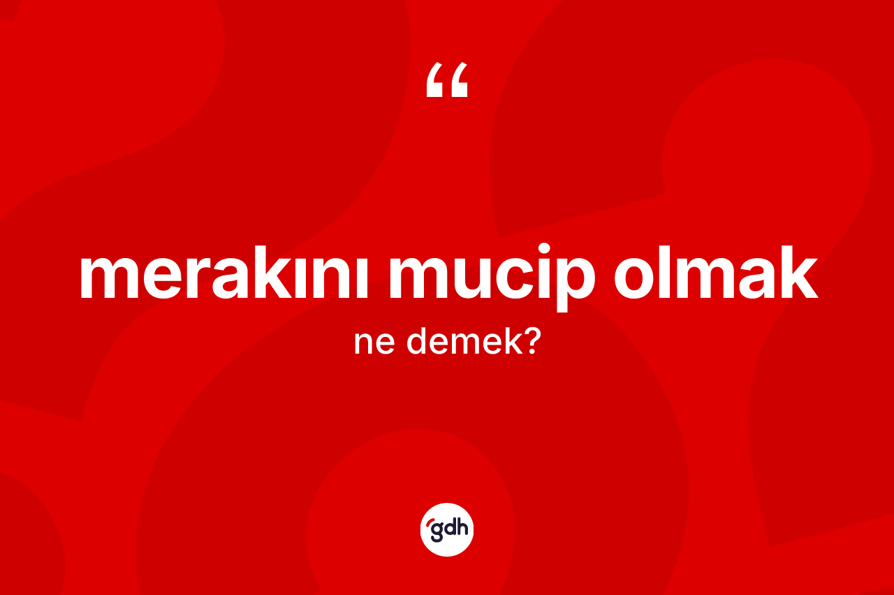 Merakını mucip olmak sözü ne anlama gelir? Merakını mucip olmak ifadesi hangi durumlarda kullanılır?