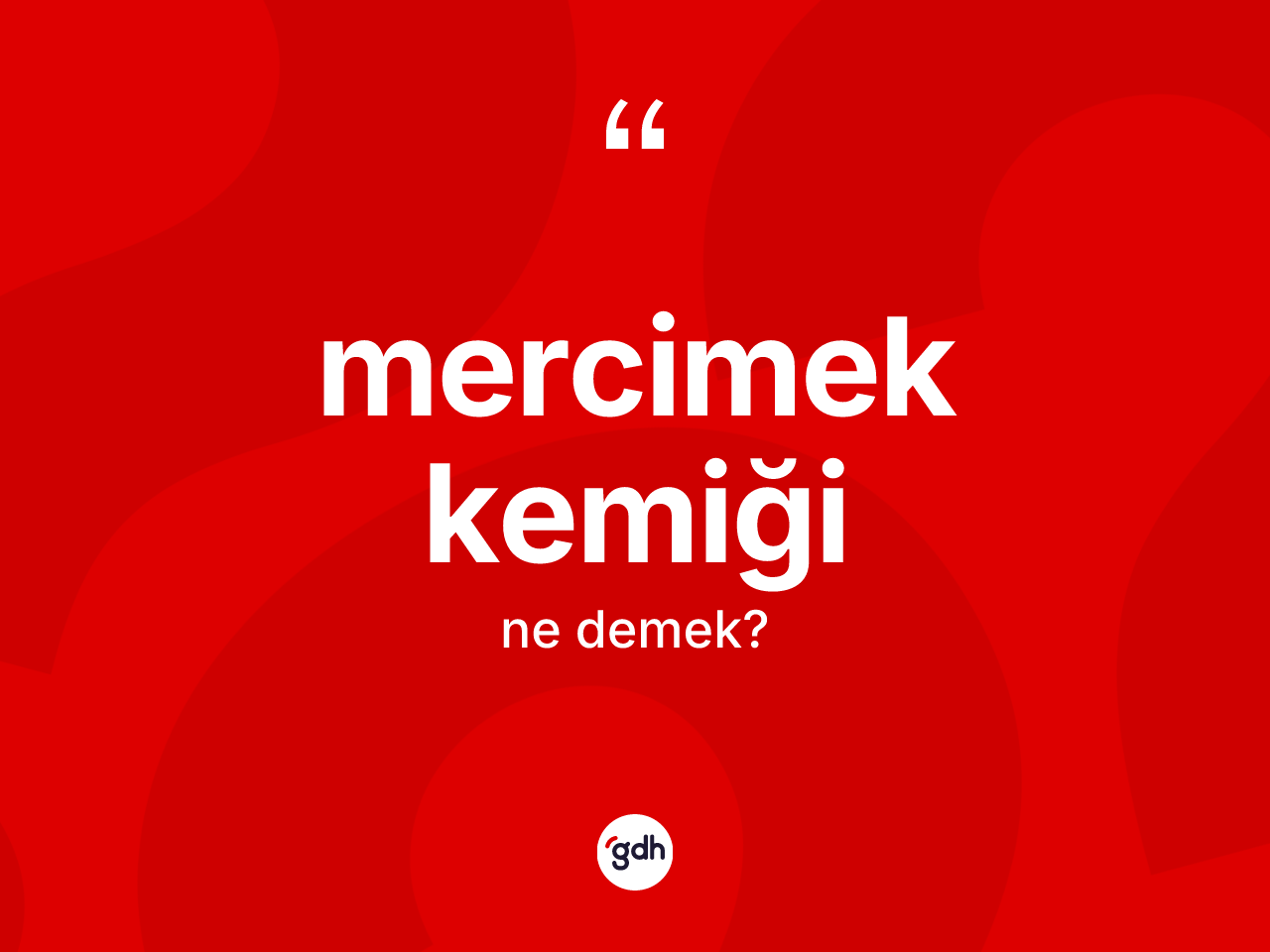 Mercimek kemiği kelimesi ne demek? Mercimek kemiğinin TDK'ya göre anlamı nedir?