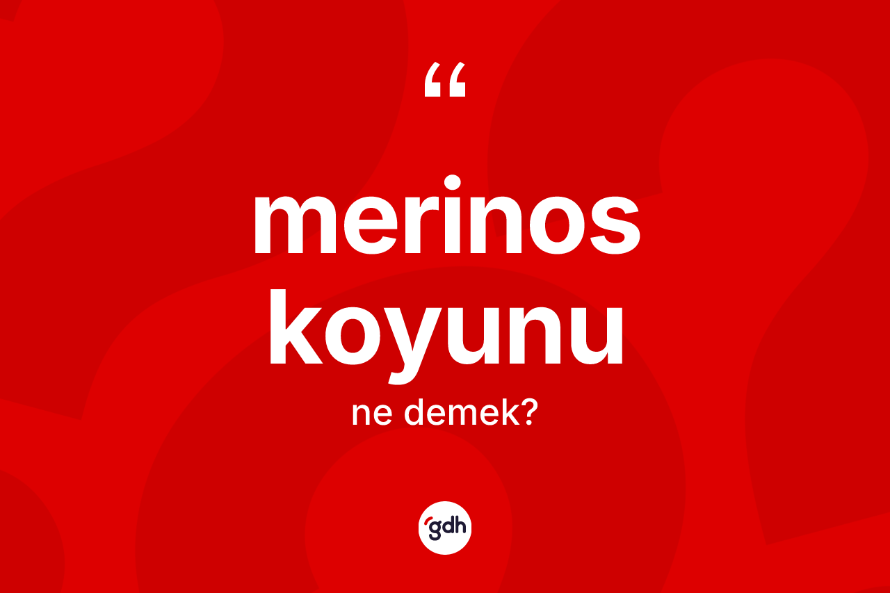 Merinos koyunu kelimesinin tanımı nedir? Merinos koyunu kelimesinin kaç farklı anlamı var?