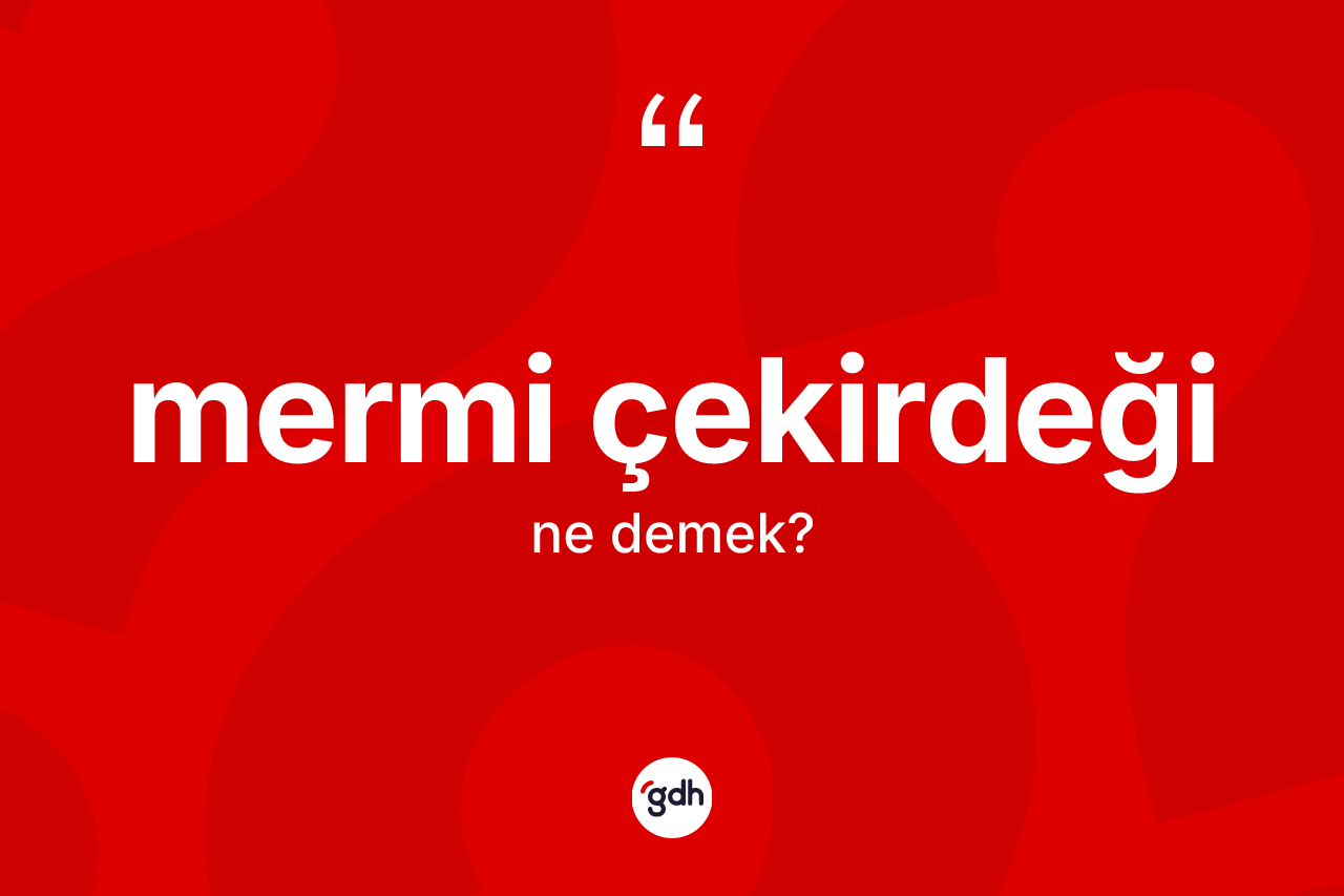 Mermi çekirdeği kelimesi ne demek? Mermi çekirdeğinin TDK'ya göre anlamı nedir?