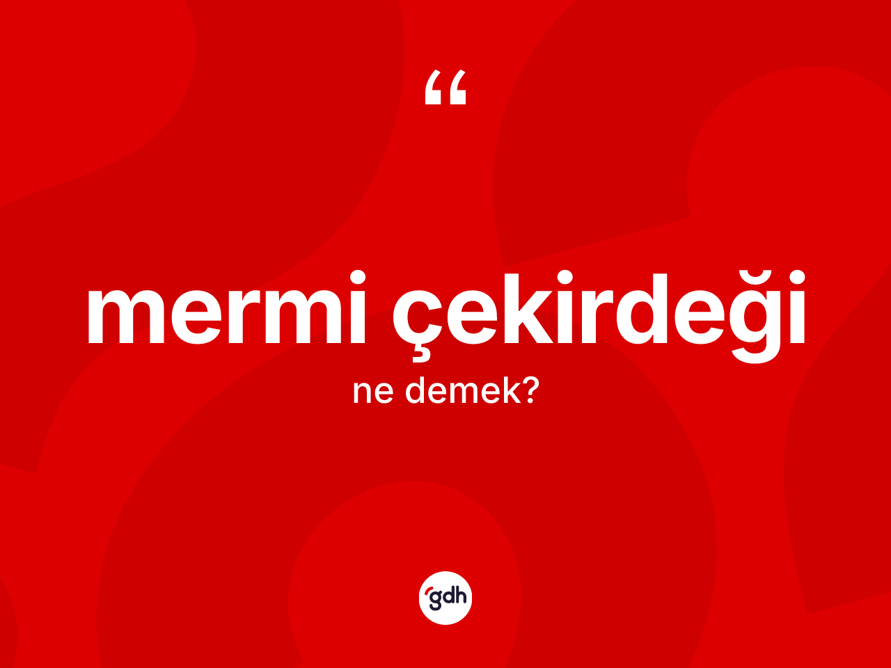 Mermi çekirdeği kelimesi ne demek? Mermi çekirdeğinin TDK'ya göre anlamı nedir?