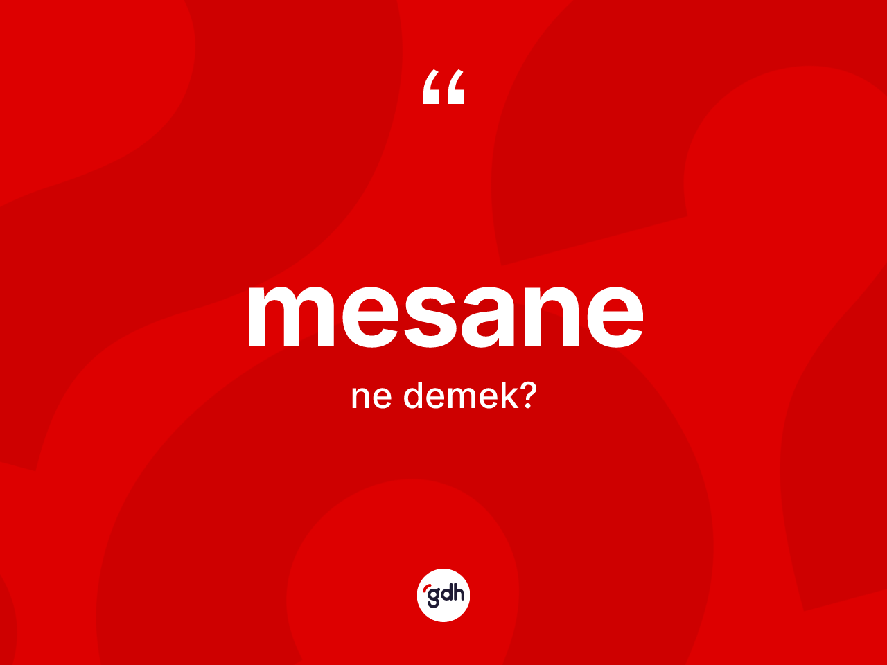 Mesane kelimesinin tanımı nedir? Mesanenin halk arasındaki kullanımı nasıldır?