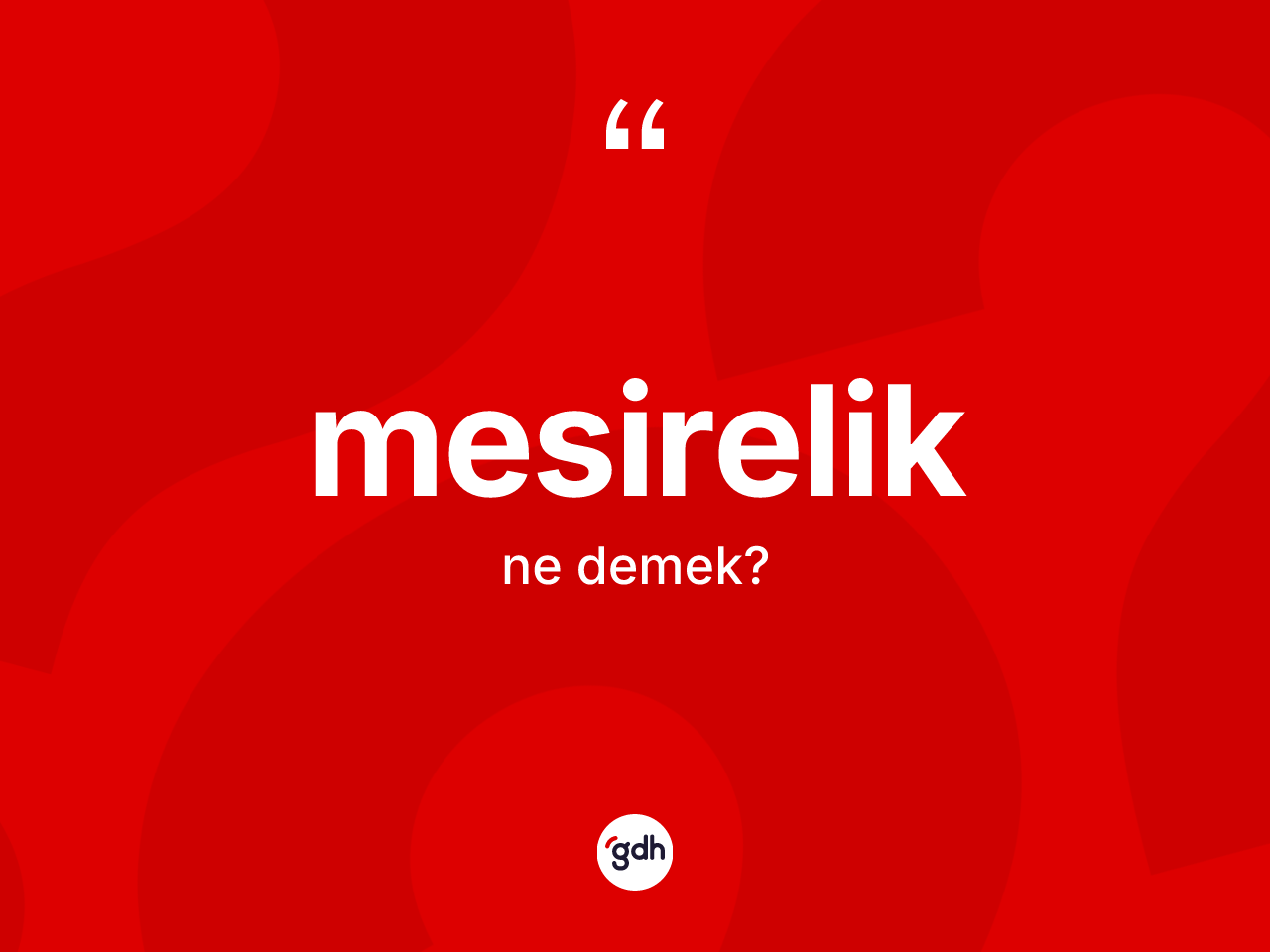 Mesirelik kelimesi ne demek? Mesirelik kelimesinin özellikleri nelerdir?