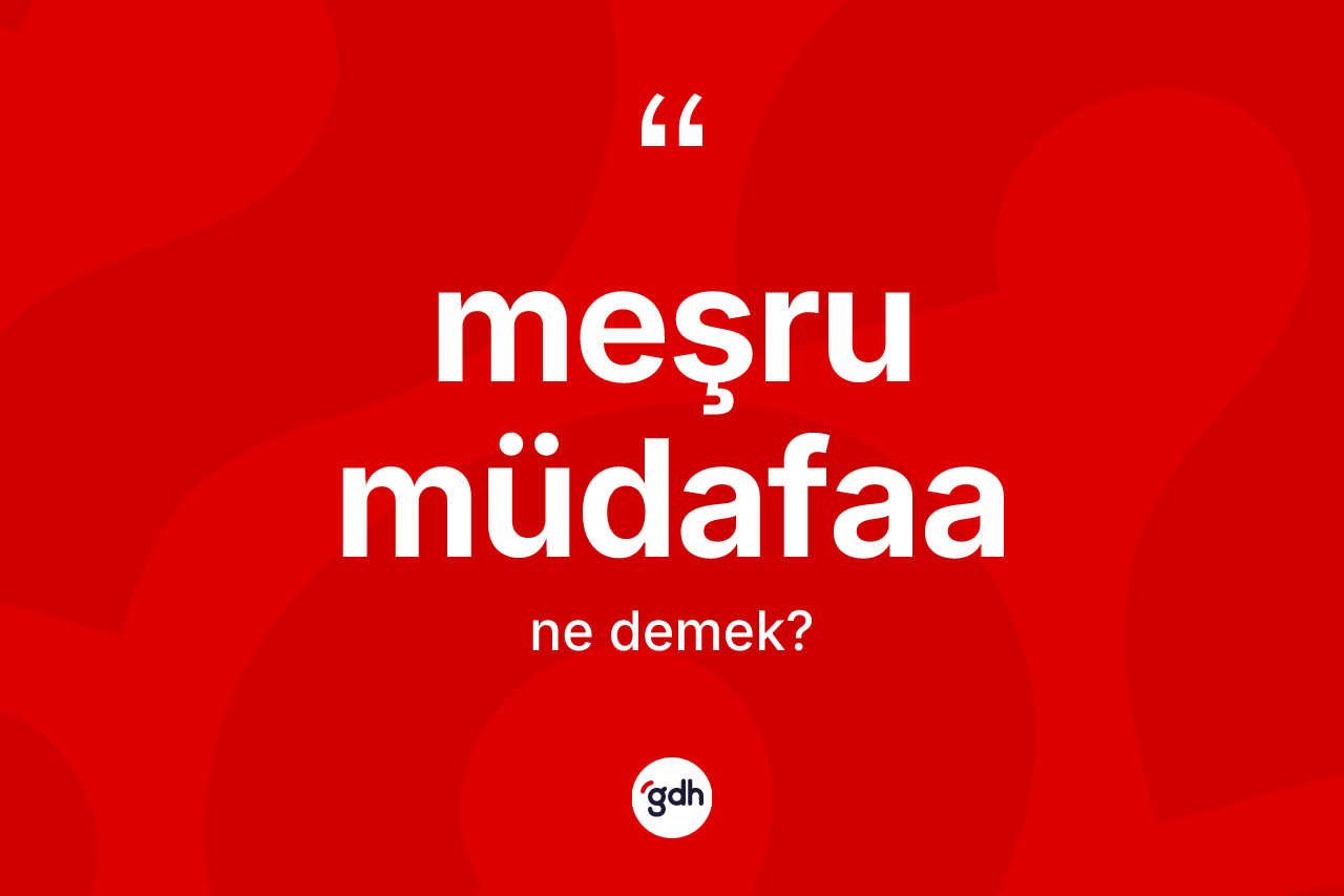 Meşru müdafaa ne demek? Meşru müdafaanın TDK'ya göre anlamı nedir?