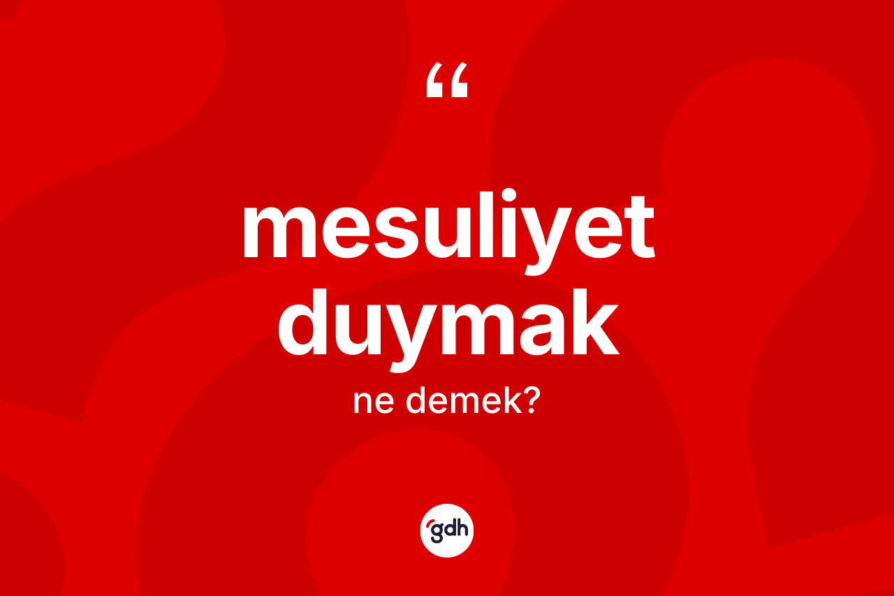 Mesuliyet duymak  sözü nedir? Mesuliyet duymak  ifadesi hangi durumlarda kullanılır