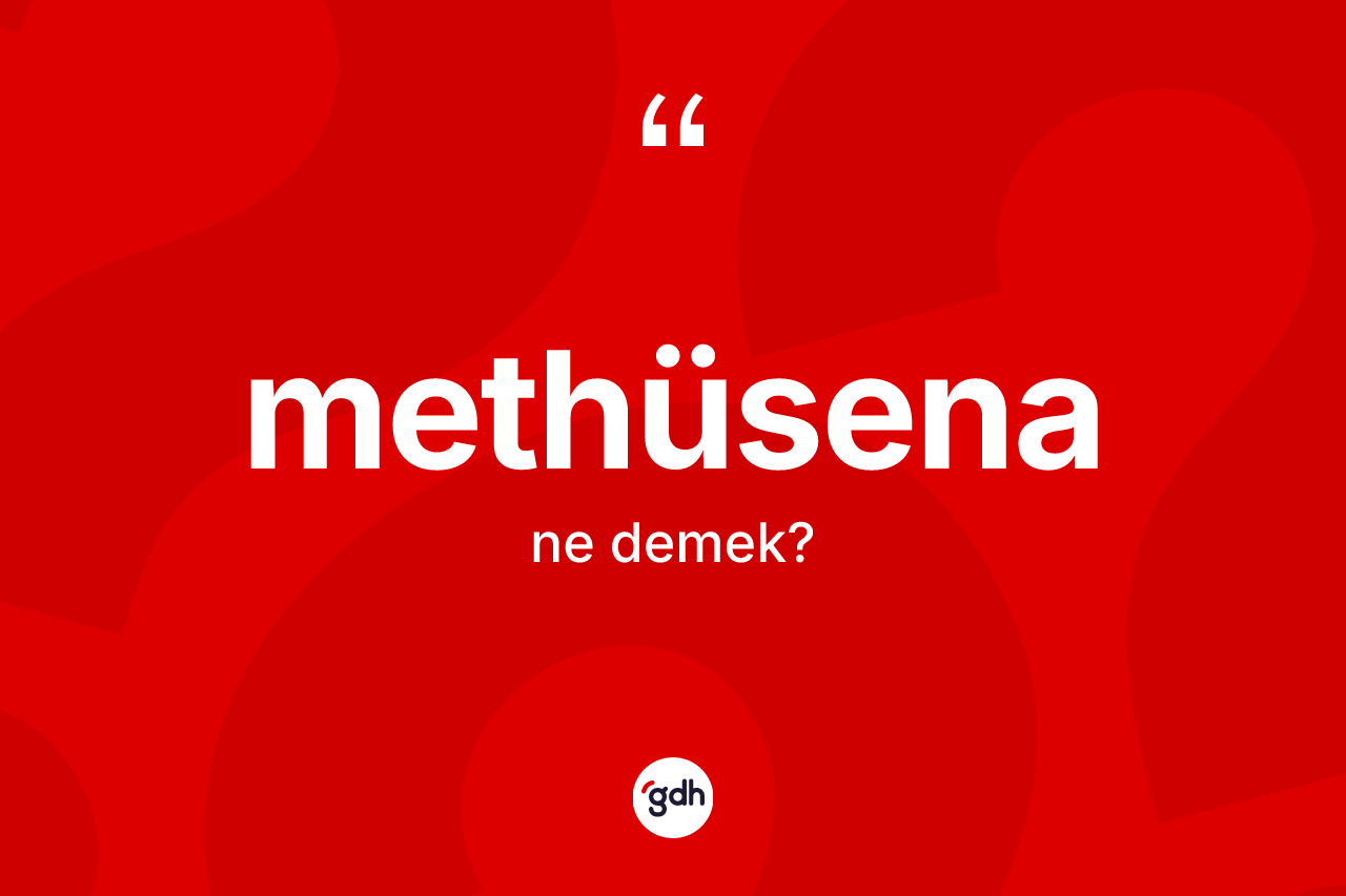 Methüsena kelimesi nedir? Methüsenanın TDK'ya göre anlamı nedir?