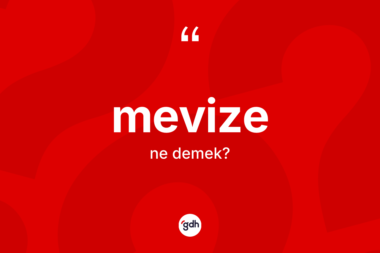 Mevize kelimesi ne anlama gelir? Mevizenin TDK'ya göre anlamı nedir?